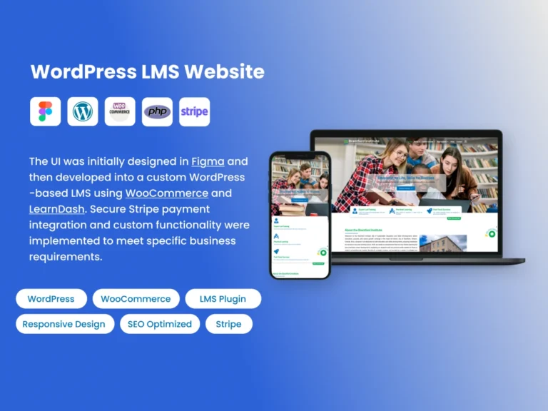 Custom WordPress LMS Website | Courses & Student Management System