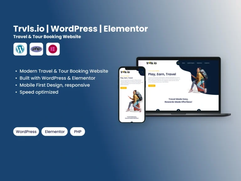 Trvls.io – Traveling platform WordPress website